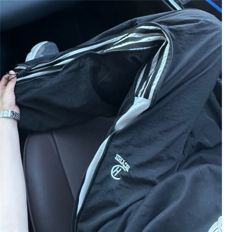 三条杠伞兵裤子男秋季速干褶皱工装裤美式潮牌运动裤K5686-P53，男装工装外套，星座412-2