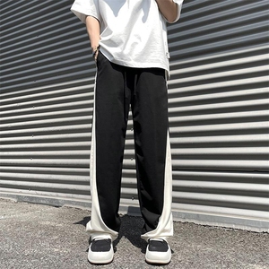 冰丝坠感休闲裤男女 直筒个性显高长裤子KK428/P35图片