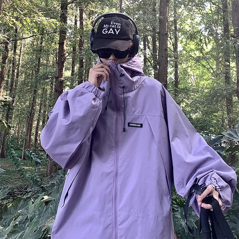 春秋新款男女运动户外冲锋衣高级感宽松休闲工装夹克潮JK0038-P56,男装夹克,星座308B-2