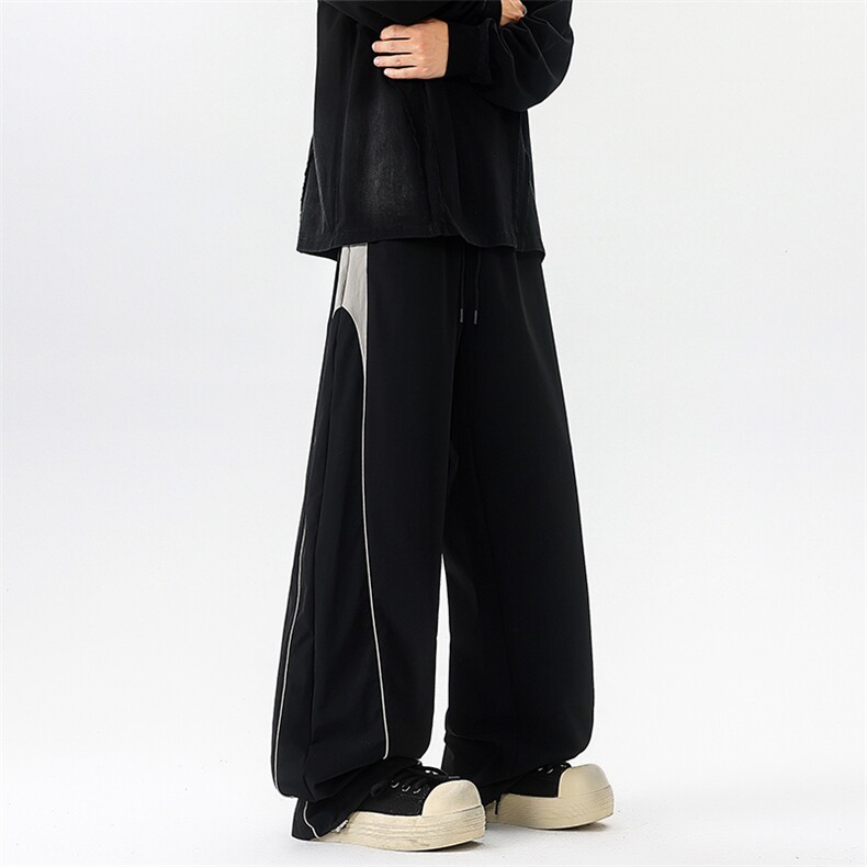 8XL-M秋季美式潮牌裤子男士宽松撞色冲锋裤速干休闲长裤K9156P68,男装休闲裤,电商D206-1