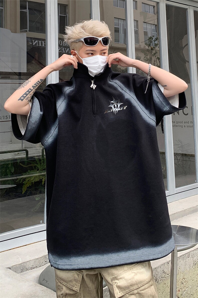 polo衫短袖t恤男夏季宽松休闲半拉链体恤衫XZ514-2-202485-P63,男装T恤,星座514-2(原B239)