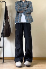 A178秋冬季新款工装裤直筒宽松复古潮牌裤子XK423P45限价65，男装工装外套，电商A178