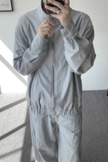 春秋男士韩系设计款牛仔套装割洞提花重工水洗外套牛仔裤套装，男装休闲套装，电商B319