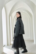 现货系带无领羽绒，，其它，UDF