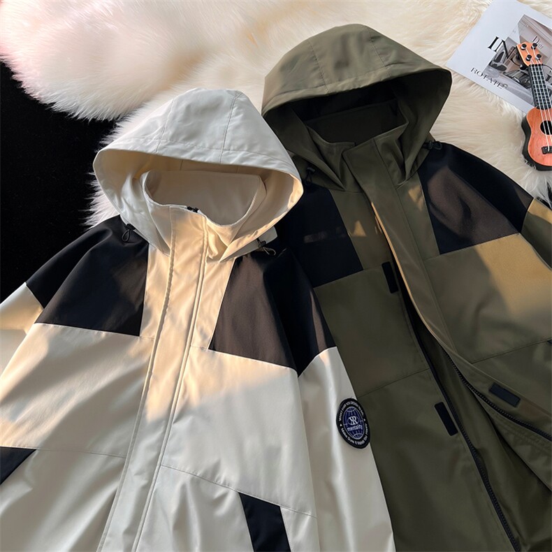 工装夹克男新款秋季男士连帽户外休闲宽松外套潮A266-JK9236-P80，男装夹克，电商A266