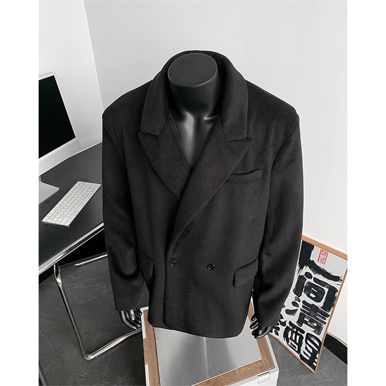男装呢料呢子夹克外套24冬季西装领毛呢大衣XZ514-2-24275-P98,男装夹克,星座514-2(原B239)