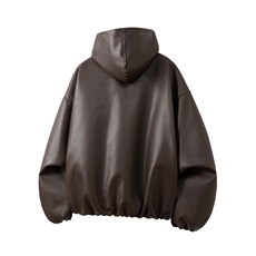 冬装保暖连帽防水加厚皮衣男宽松皮棉衣棉服男女同款M8008-P105，男装皮衣，电商A006
