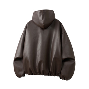 冬装保暖连帽防水加厚皮衣男宽松皮棉衣棉服男女同款 M8008-P105图片