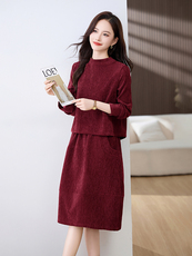 高级感御姐洋气穿搭套装女2025开春贵夫人休闲巨显瘦连衣裙两件套，女装套装/套裙，姿衣坊