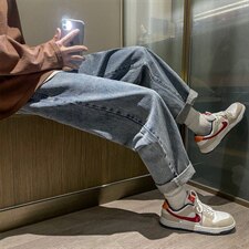 春夏新品直筒牛仔裤男潮流韩版百搭宽松阔腿裤A080-9261-P35，男装牛仔裤，电商A080