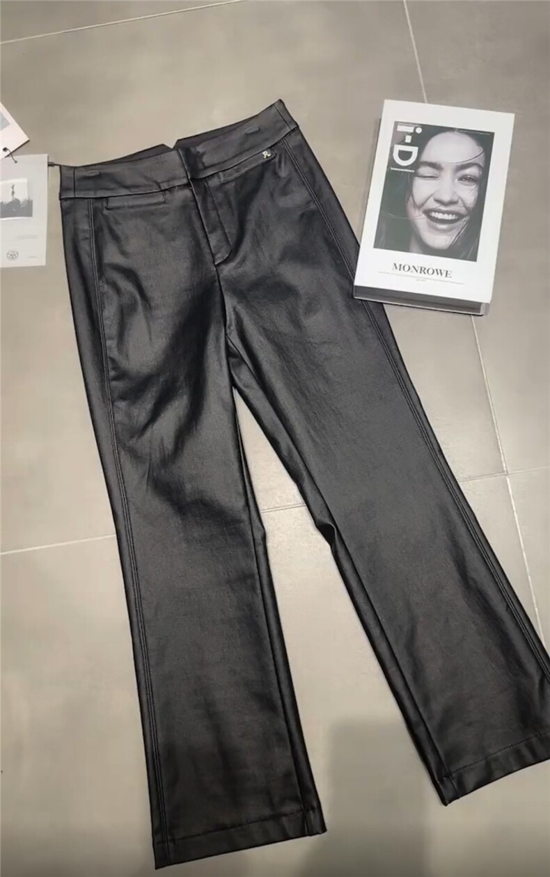 2025高品质蛋白皮复兔绒皮裤,女装休闲裤,东正羊绒