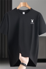 花花公子专版LOGO纯棉夏季潮流纯色百搭内搭短袖T恤男打底上衣服，男装T恤，星座505-2（原电商A260-1)