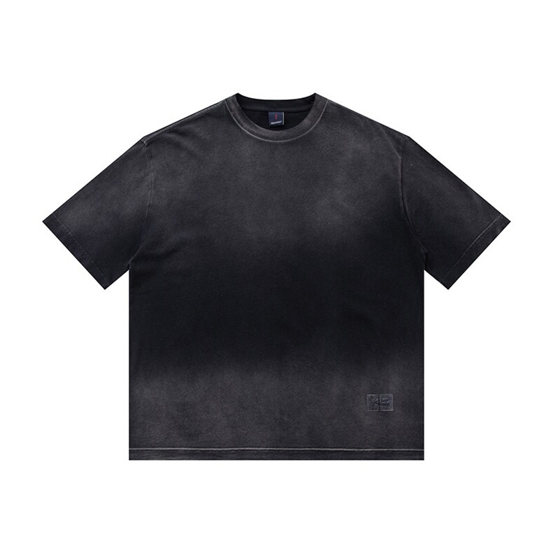 PL1260320克重磅渐变手工洗水T恤，男装T恤，电商基地S002