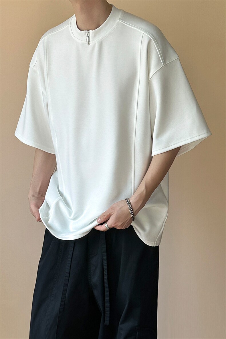 现货-主推设计感潮牌短袖T恤男个性半袖上衣A351-AT2473-P45,男装T恤,电商A351