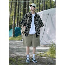 1港风冰丝短袖衬衣大码M-5XL情侣潮短袖衬衫男DCS8711P35控49，男装T恤，星座226-2