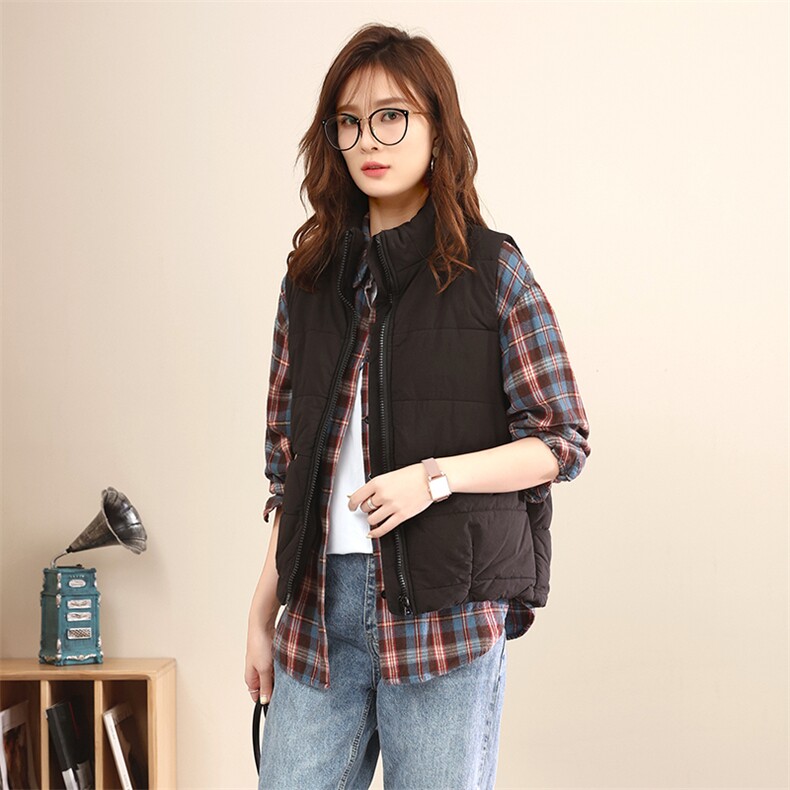 2021冬装新款韩版百搭棉衣马甲,女装棉衣/棉服,小林双子