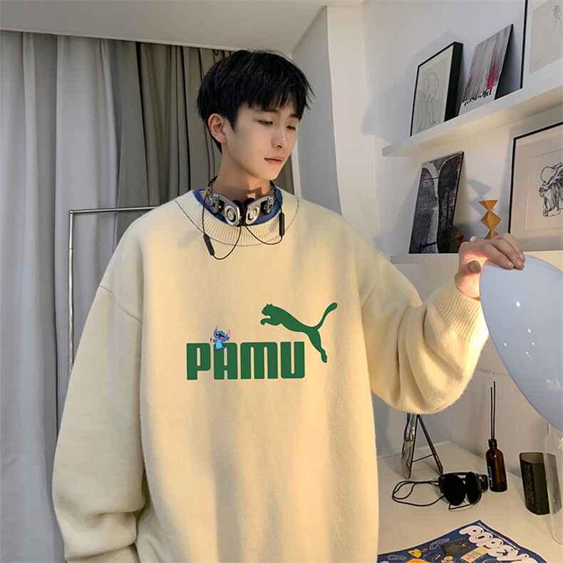 控78假两件毛衣男大码加绒针织衫男毛线衣M80227-P55加绒P70,男装针织衫/毛衣,电商A040