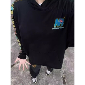 刺绣连帽卫衣男女秋季情侣款宽松潮牌外套WY906 P58图片