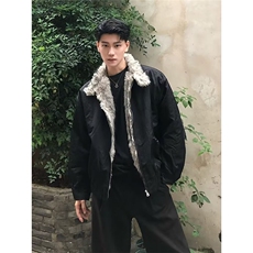 现货足狼王座山雕毛领棉服外套男秋冬加绒加厚棉衣M8221/P110，男装棉衣，星座205-3