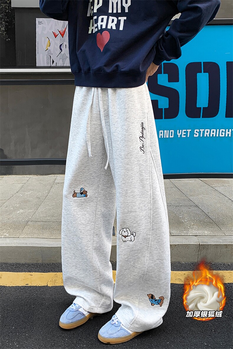 曼巴棉450g重磅刺绣保暖银狐绒弯刀裤男K24037J加绒-特P55控108,男装棉衣,电商A001
