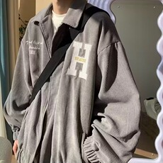 灯芯绒外套男款秋美式复古休闲夹克时尚宽松炸街夹克MY203/P60，男装夹克，星座506