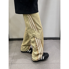 港风大码宽松速干裤直筒裤休闲裤长裤A014-DY25086-P50控68，男装休闲裤，电商A014