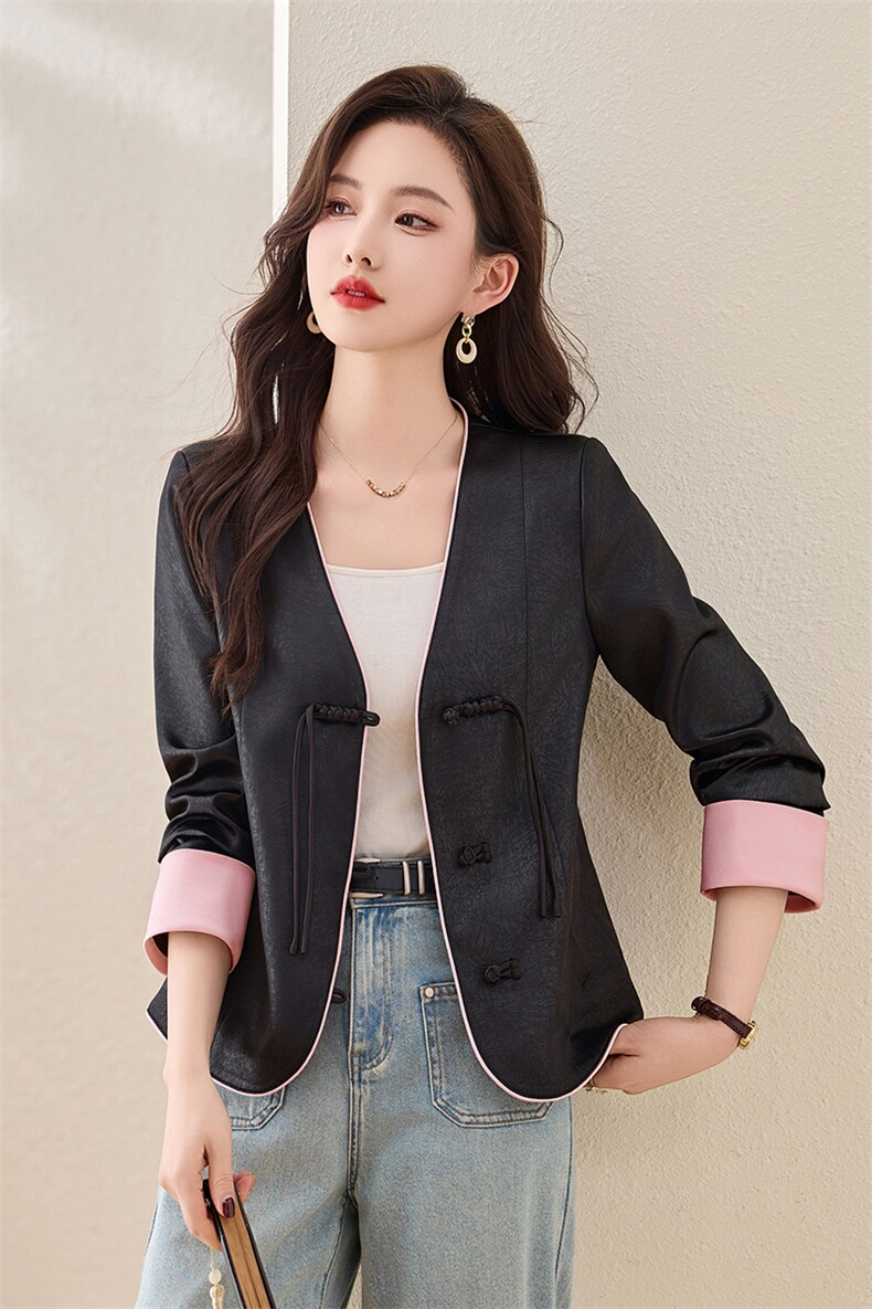 新中式国风外套女春秋2025新款爆款时尚洋气轻奢高级感小香风上衣,女装短外套,姿衣坊