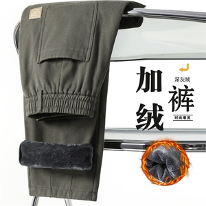 秋冬纯棉工装裤男士宽松百搭休闲裤直筒长裤潮Z2328-P50/加绒P55图片