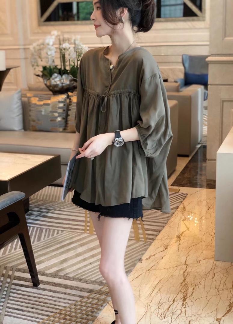 夏季新款洋气韩版系绳小衫,女装其它,L·H·X