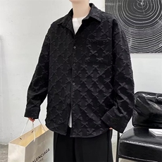 长袖衬衫男港风日系韩版潮流帅气衬衣CK151P38，男装衬衫，星座1116-2
