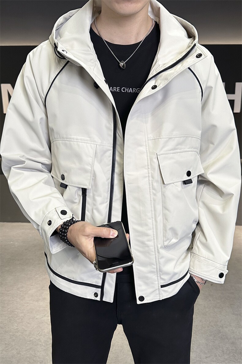 秋季夹克男高品质连帽外套型男商务休闲青年外套男N8817-P95,男装夹克,星座310B-3