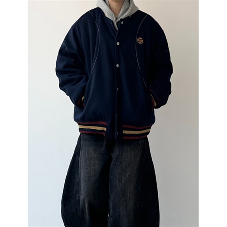 棒球服外套男冬季新款百搭宽松休闲刺绣保暖棉服MY19,男装棉衣,星座1116A（原606A-3）