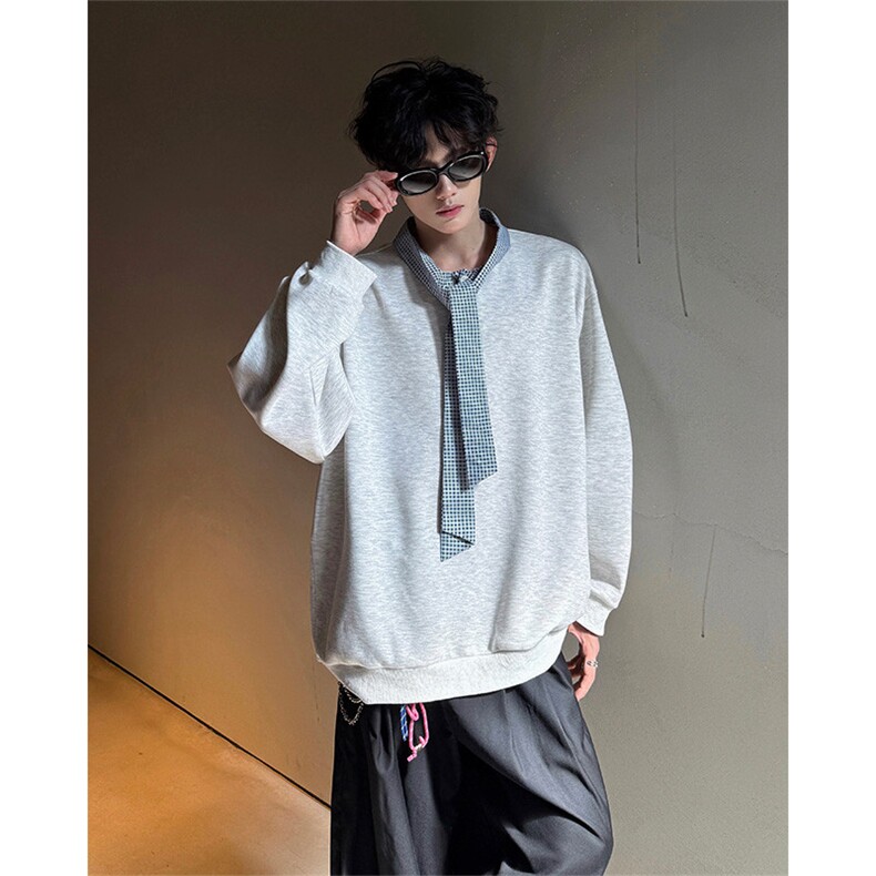 WY10145-特P48 控88 新款小众设计感宽松大码卫衣男长袖上衣外套图片