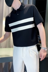 现货2025夏季新款社会小伙拼色polo衫男短袖T恤TX07P55控78，男装T恤，电商B276A