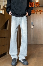 高个子加长弹力裤子男牛仔裤微喇美式高街188cm115休闲裤KZ034P65，男装牛仔裤，电商B312