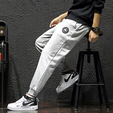 20秋季日系大码宽松韩版时尚休闲大码九分小脚针织卫裤K1011-P35，男装休闲裤，电商A009A（原A058A）