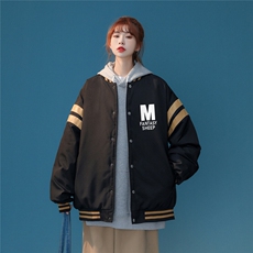 中性22秋冬新款设计感潮牌图案印花加厚棉夹克外套MYG291P85控118，男装夹克，A247A