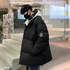 Y3656-P258冬季新款90白鸭绒羊羔绒假两件宽松羽绒服男外套，男装羽绒服，星座109