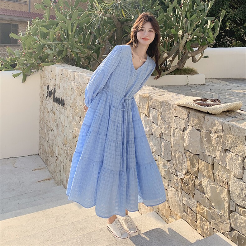 春现法式度假显瘦连衣裙B190-5018-P140-K198,女装连衣裙,2B190