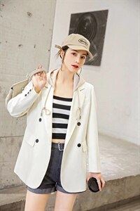 带帽休闲西装,女装西装,新依佳人