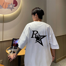220g纯棉美式夏季短袖t恤男DT413-特批19控38，男装T恤，电商B370