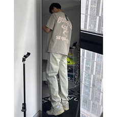 直播纯色黄泥修身牛仔裤直筒B342-Z100-P55控78，男装牛仔裤，电商B342