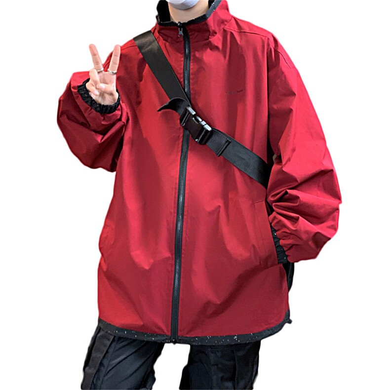 JK9026/P70春装两面穿休闲男外套宽松情侣运动ins百搭夹克两面服,男装夹克,电商A141