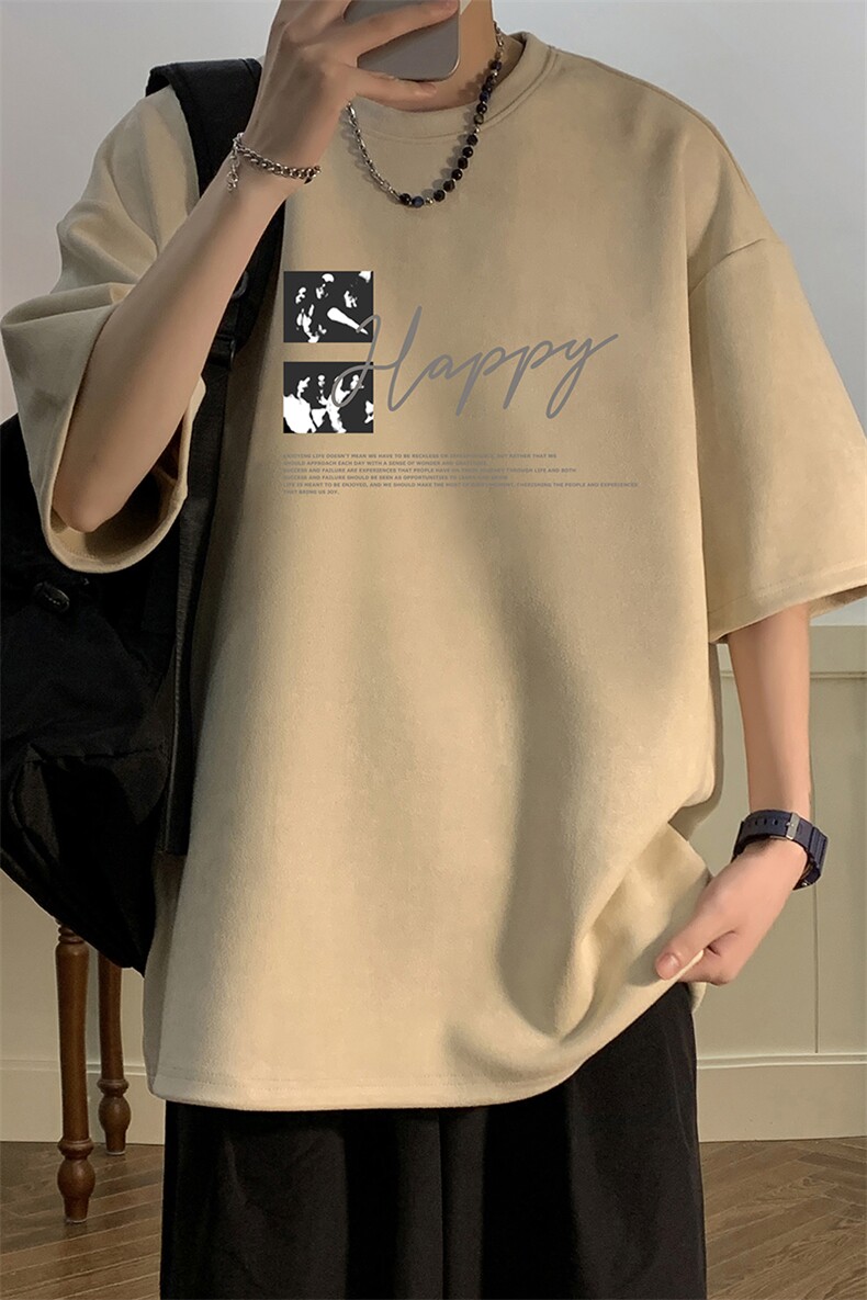 麂皮绒短袖t恤男大码半袖男JD82431-P25,男装T恤,电商A040