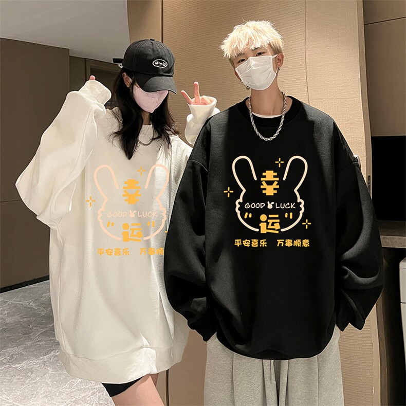 华夫格卫衣圆领卫衣男大码长袖t恤男外套HW76297-P30加绒款-P40,男装卫衣,电商A040