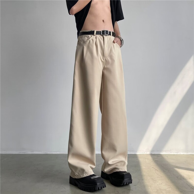 裤子男款秋季薄款宽松直筒垂感西裤运动速干春秋休闲长裤NR05，男装西裤，星座1116A-1（原606A）