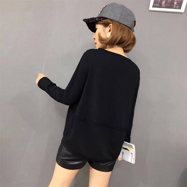 圆领长袖短款唯美气质修身显瘦甜美百搭2021年春季针织衫/毛衣,针织衫/毛衣,深水步