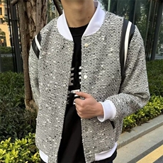 拼接棒球服外套男女情侣美式复古撞色小香风夹克上衣JM800，男装夹克，星座1116A（原606A-3）