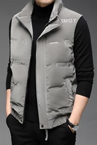 新款2023冬季商务休闲羽绒服中年男立领马甲外套男BJY08187-P130,男装羽绒服,电商B212（原钱塘6029）