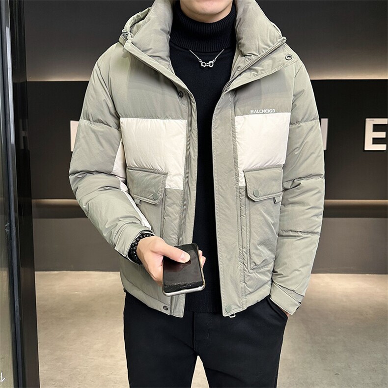 2025新款羽绒服男士冬季拼色连帽羽绒修身外套B240-YR83623,男装羽绒服,电商B240